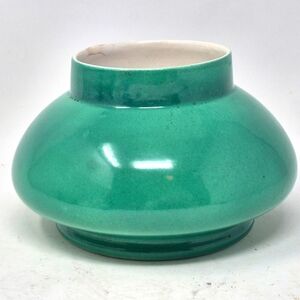 Vintage Green Ceramic Vase Marked Fenton